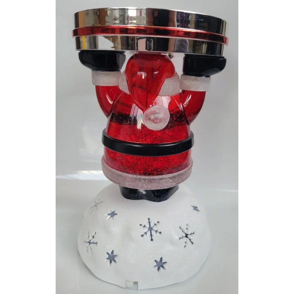 Bath and Body Works light up Santa 3-wick candle holder